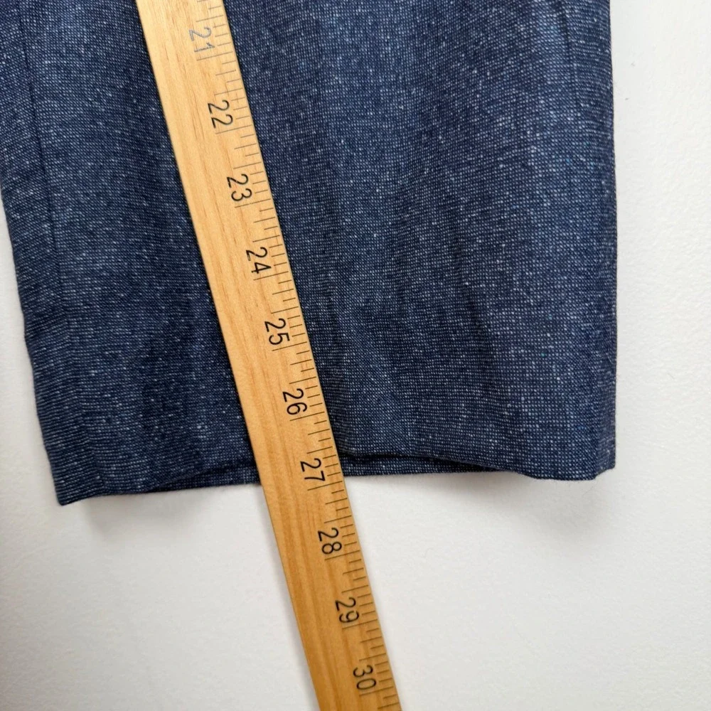 Canali 1934 Blue Melange‎ Textured Flat Front Dress Pants Mens 33x27.5 Luxury